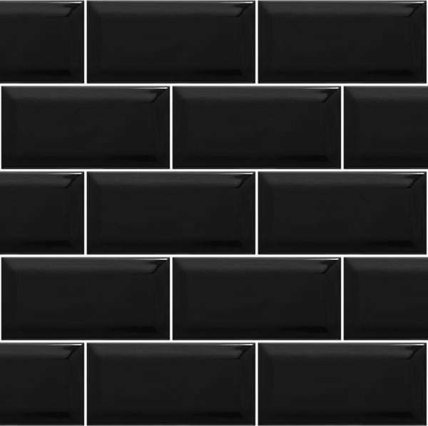 Πλακάκι Metro Bizoute Black 10x20 cm